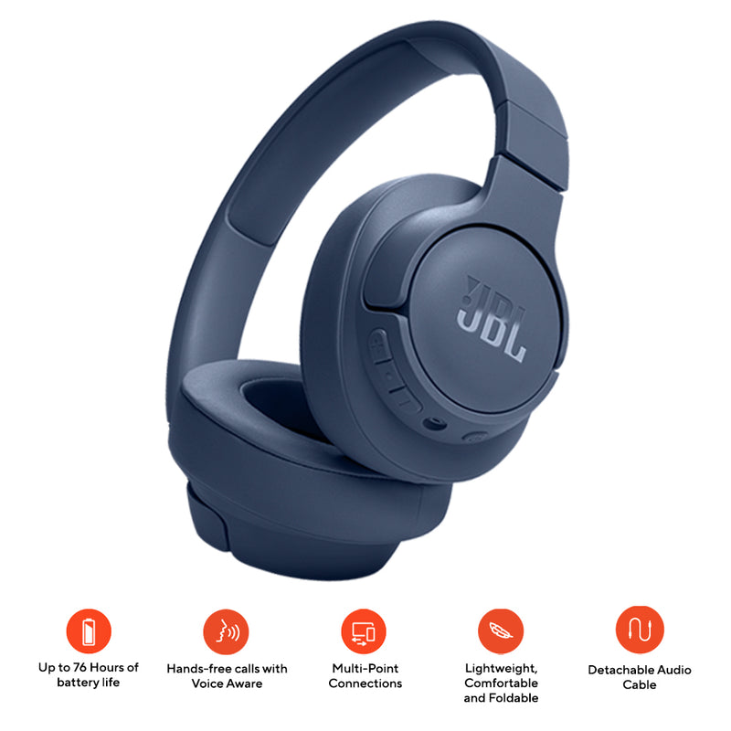 JBL Tune 720BT Wireless Over-ear Headphones Black - Urban Gadgets PH