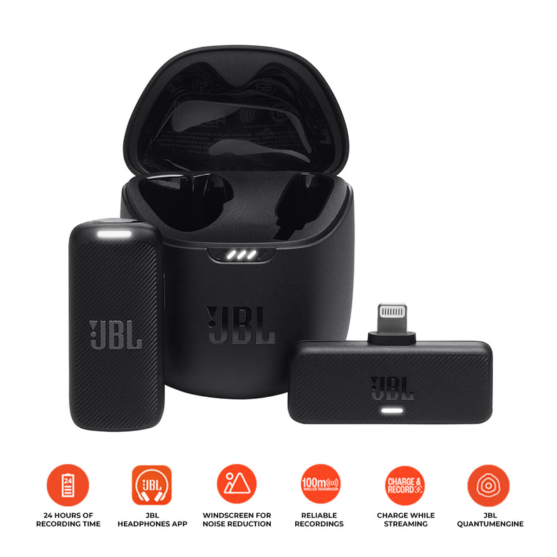 JBL Quantum Stream Wireless Lightning Clip-On Microphone