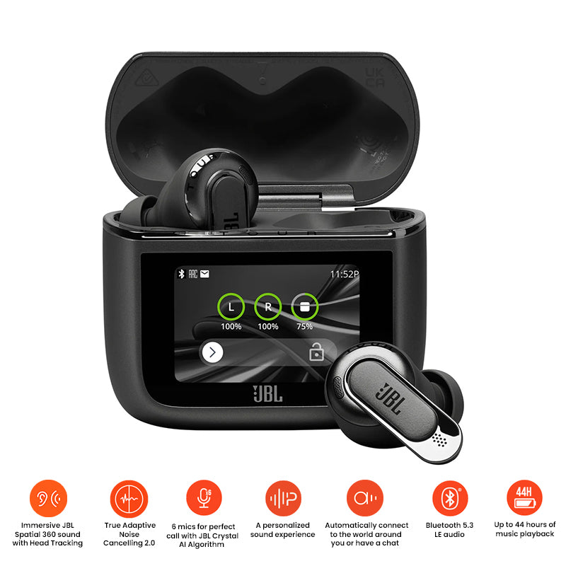 JBL Tour Pro 3 True Wireless Noise Cancelling Earbuds (Black)