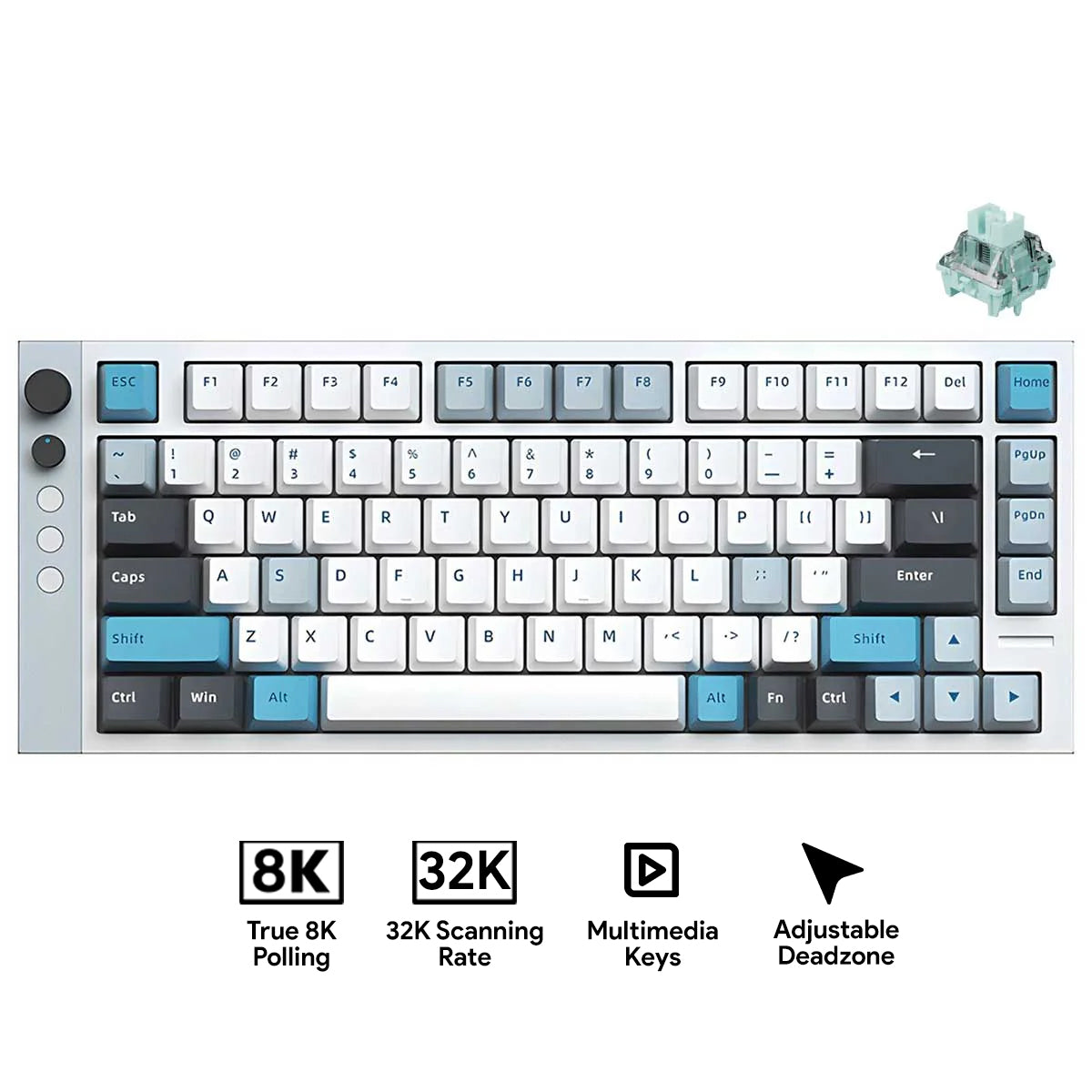 Lamzu Jet75 RGB 82-Keys 32K Scanning Rate 8KHz Polling Rate Hall Effect Aluminum Case Wired Magnetic Gaming Keyboard