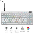 Logitech G Pro X TKL Rapid Wired Gaming Keyboard with Analog Switches (White) (920-013243)