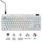 Logitech G Pro X TKL Rapid Wired Gaming Keyboard with Analog Switches (White) (920-013243)