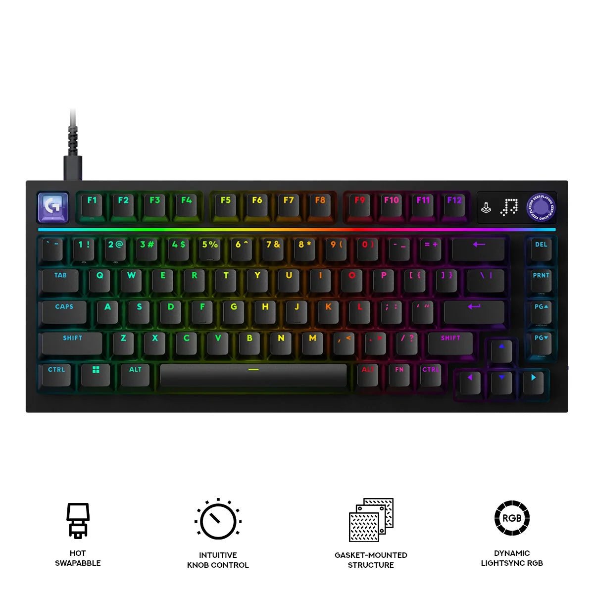 Logitech G316 X 75 Wired Mechanical Gaming Keyboard (Black Tactile) (920-014293)