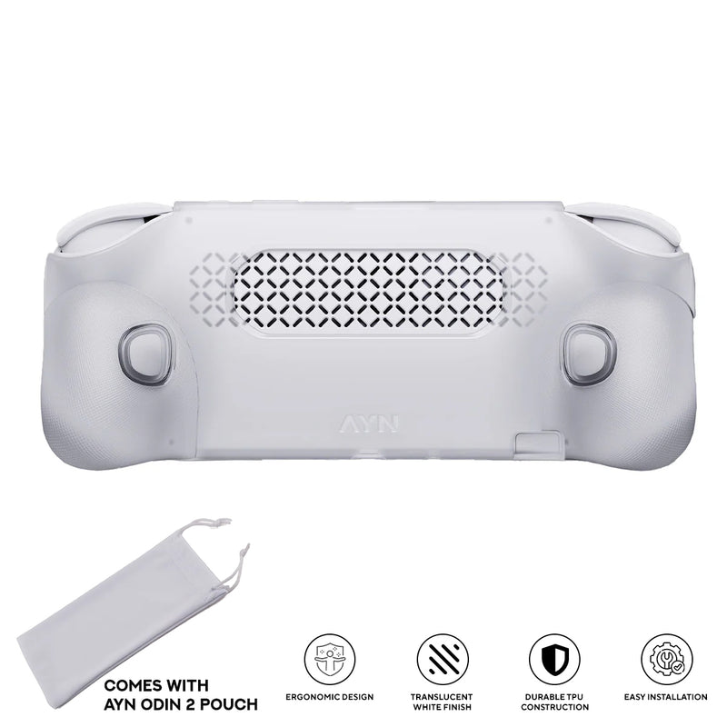 AYN Odin 2 Portal TPU Grip (White) + AYN Odin 2 Pouch