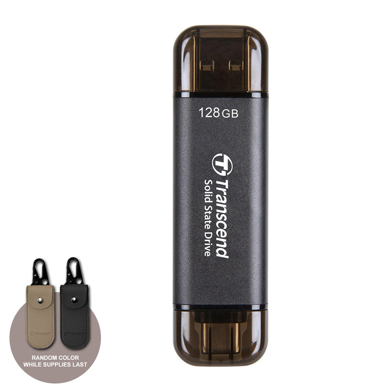 Transcend ESD310C 128GB Dual USB 10Gbps Read up to 1050MB/s Type-C/A Portable SSD 