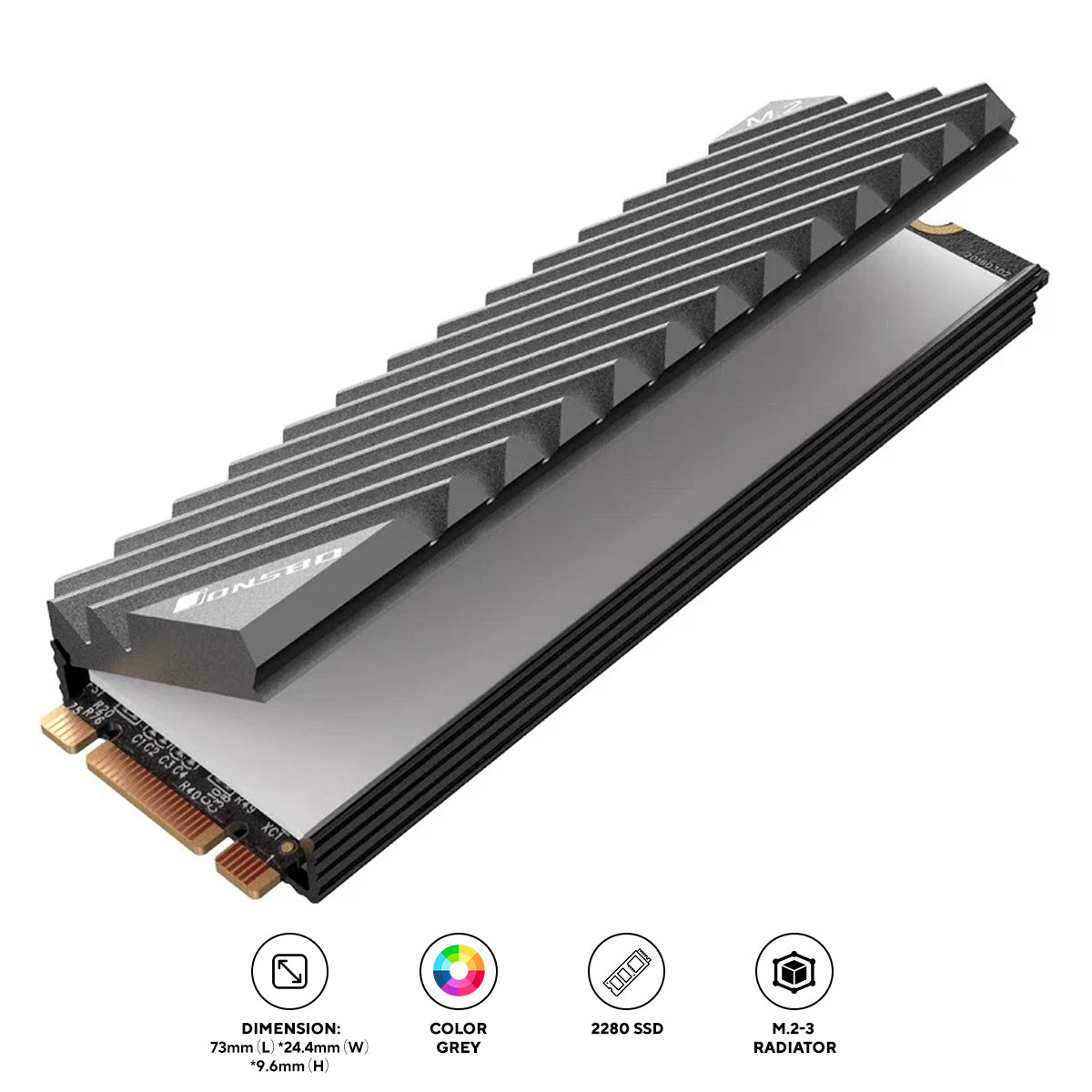 Jonsbo M2-3 SSD Air Cooling Radiator (Grey)