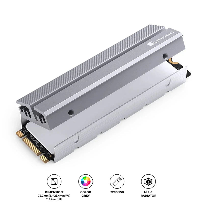 Jonsbo M2-6 SSD Air Cooling Radiator (Grey)