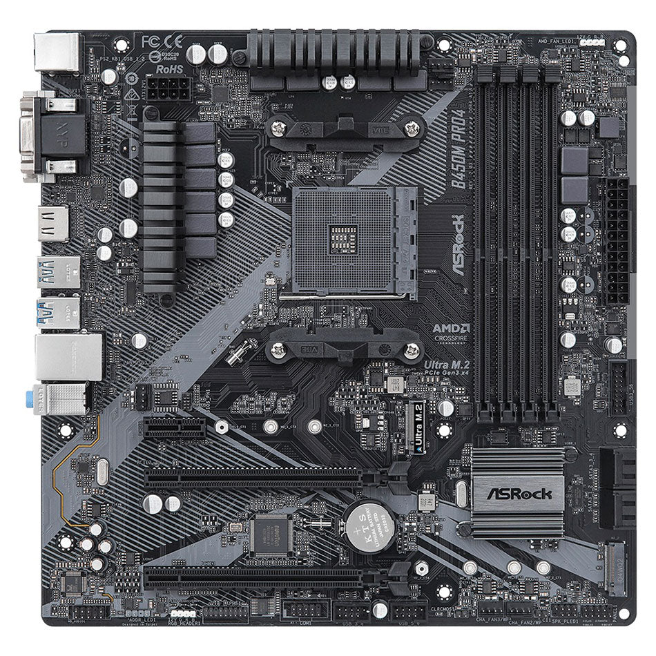 ASRock B450M PRO4 R2.0 DDR4 Motherboard | DataBlitz