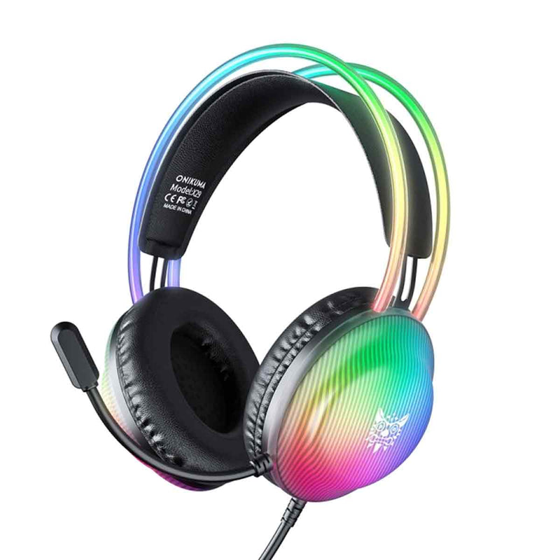 Onikuma X29 RGB Wired Gaming Headset with Noise Cancelling Microphone (Black)