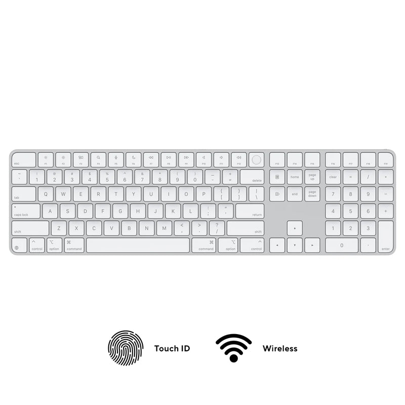 Apple Magic Keyboard with Touch ID and Numeric Keypad for Mac Models with Apple Silicon (MK2C3ZA/A)