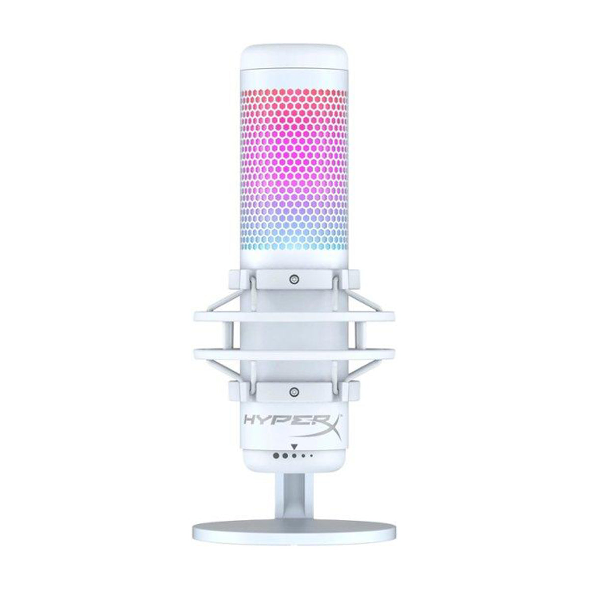 HyperX Quadcast S Wired Multi-Pattern USB Electret Condenser Microphone For PC/MAC/PS5/PS4 (White)