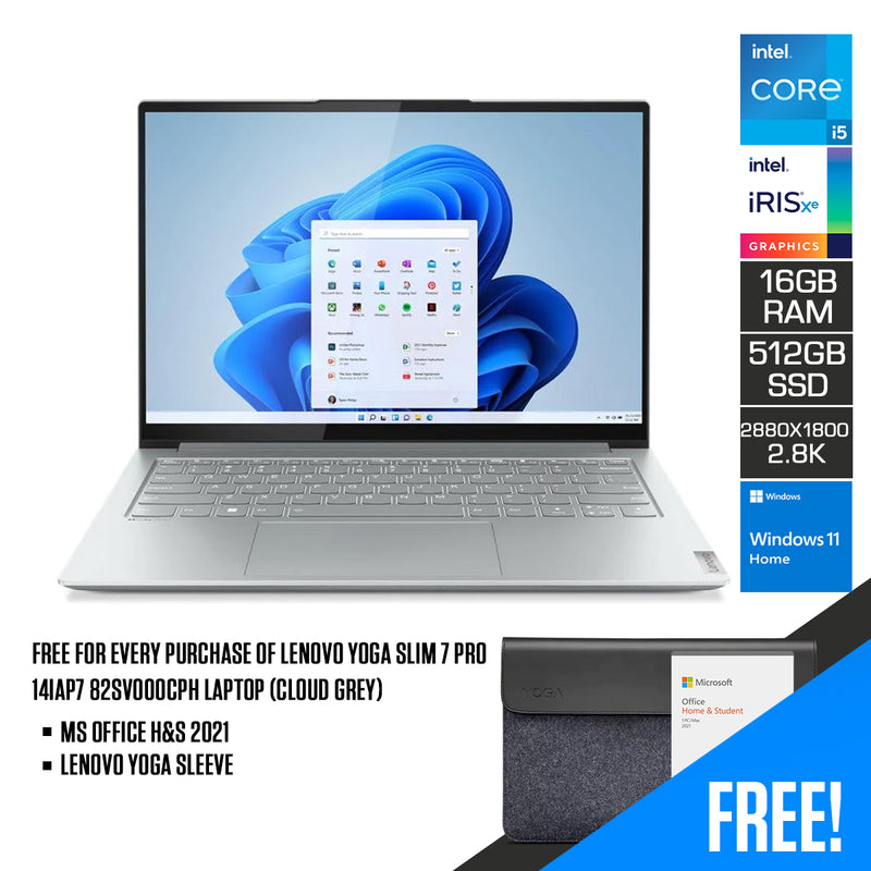 LENOVO Yoga Slim 7 Pro 14IAP7 82SV000CPH Laptop (Cloud Grey)