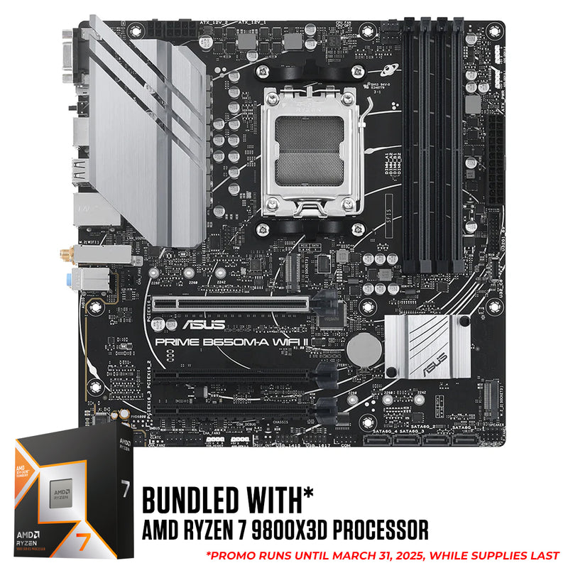 Asus Prime B650M-A Wifi II DDR5 AMD Motherboard Bundle - DataBlitz