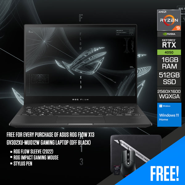 Asus ROG Flow X13 GV302XU-MU012W Gaming Laptop (Off Black)