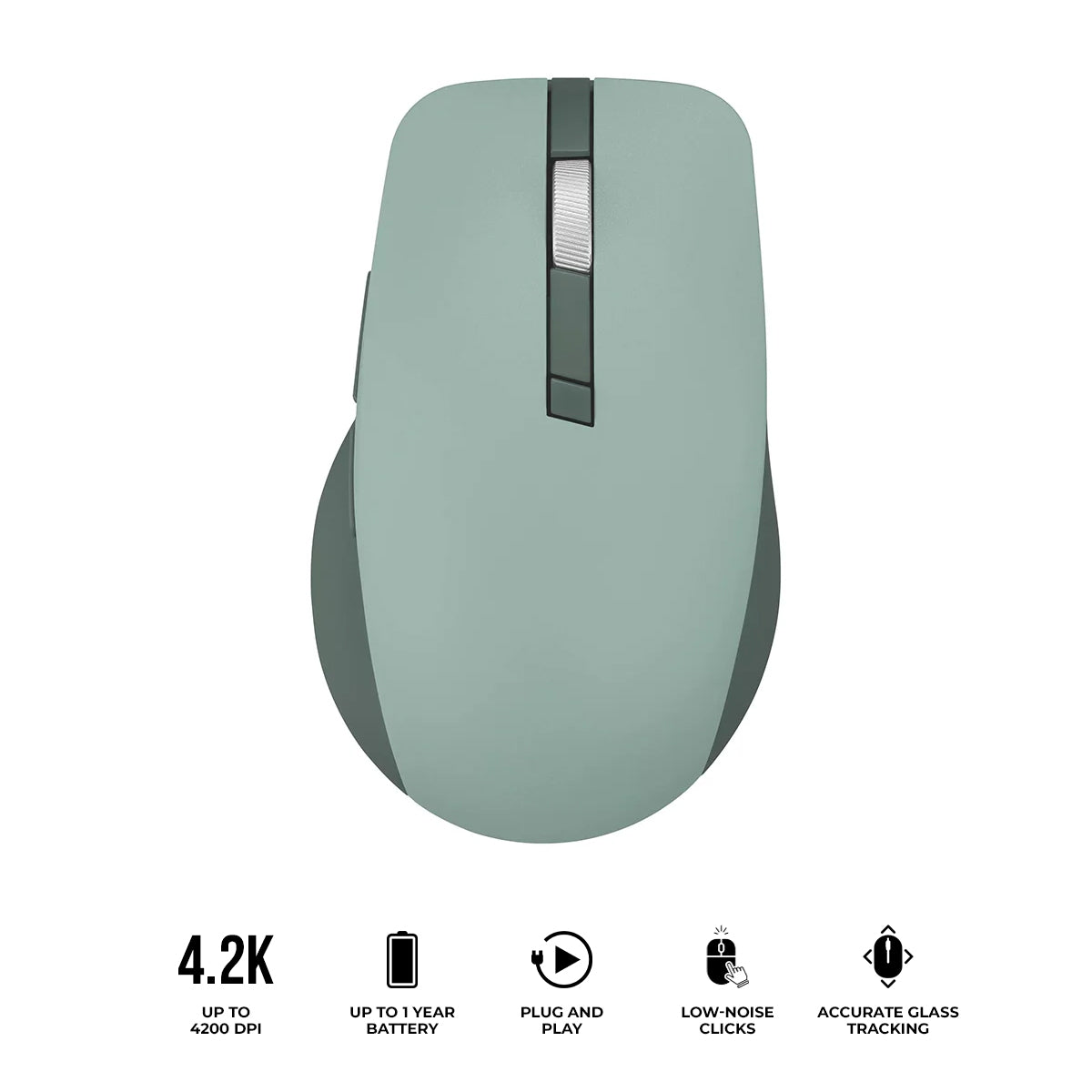 Asus MD200 SmartO Wireless Mouse Silent Plus (Green Tea Latte)