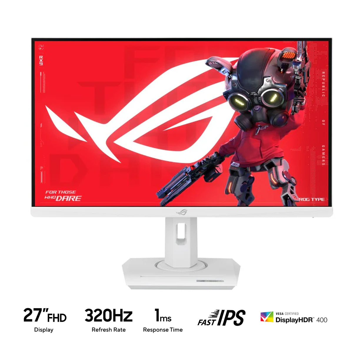Asus ROG Strix XG27UCG-W 27" (3840x2160) Dual Mode (4K 160Hz or FHD 320Hz) 1ms GTG Fast IPS Gaming Monitor