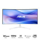 Asus VU34WCIP-W 34" WQHD (3440x1440) Frameless 100Hz 1ms MPRT VA Curved Eye Care Monitor