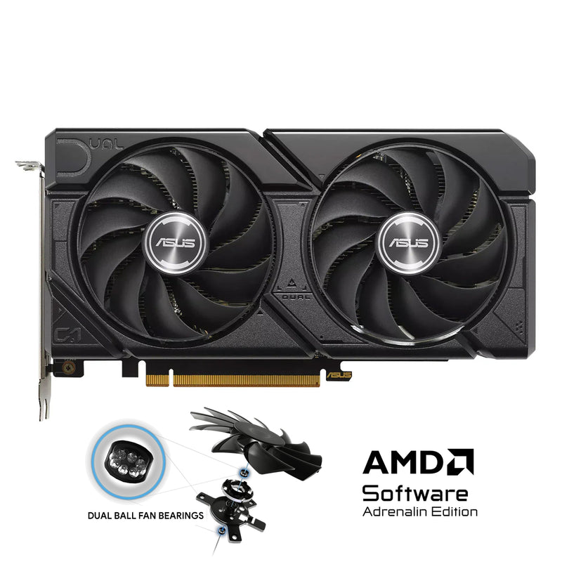 Asus Dual AMD Radeon RX 7600 EVO OC 8GB GDDR6 Graphics Card