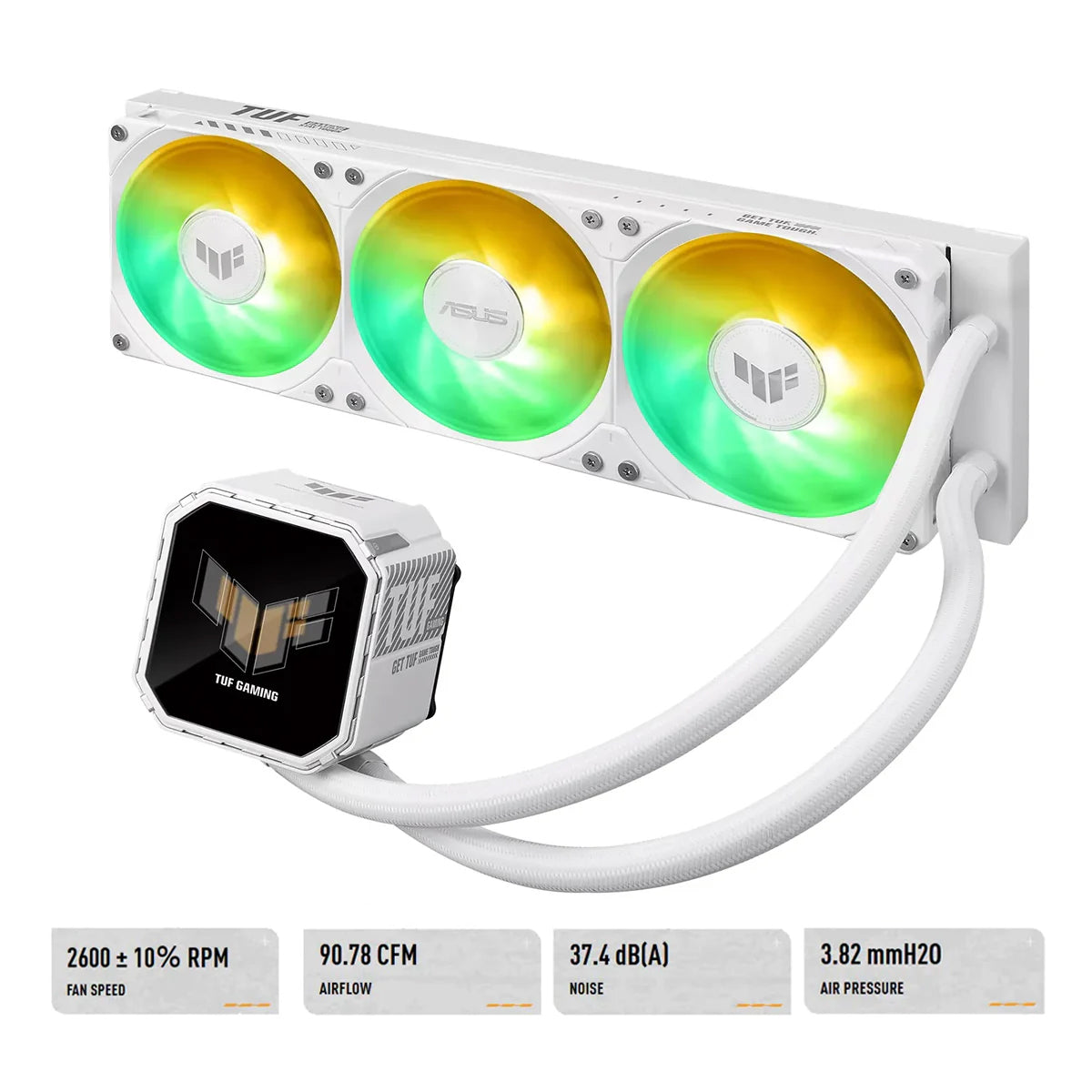 ASUS TUF Gaming LC III 360 ARGB LCD CPU Liquid Cooler with Pre-Installed & Integrated Triple Fans