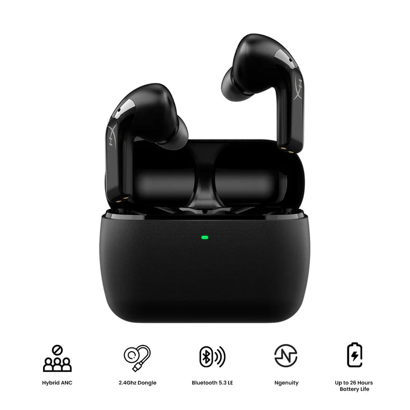 HyperX Cloud MIX Buds 2 Precision Noise Cancelling Wireless Gaming Earbuds (Black) (7D0A4AA)