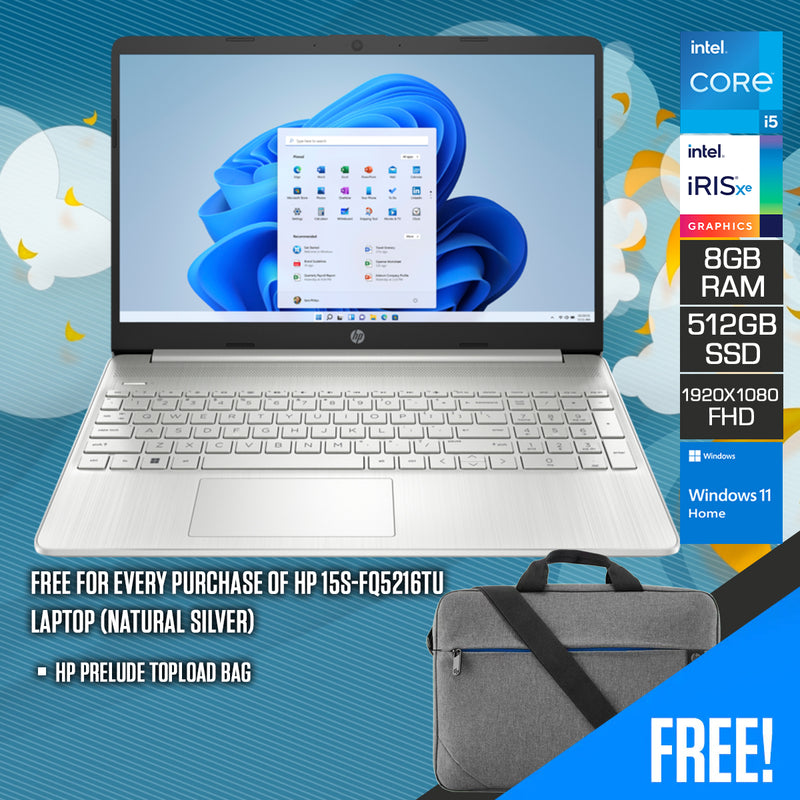 HP 15S-FQ5216TU Laptop (Natural Silver)