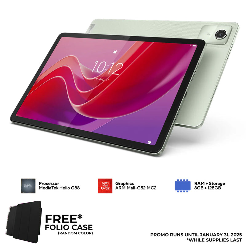 Lenovo Tab M11 TB330XU ZADB0149PH 11" WUXGA (1920x1080) IPS 90Hz 8GB+128GB Mediatek Helio G88 4G LTE w/ Tab Pen (Seafoam Green)