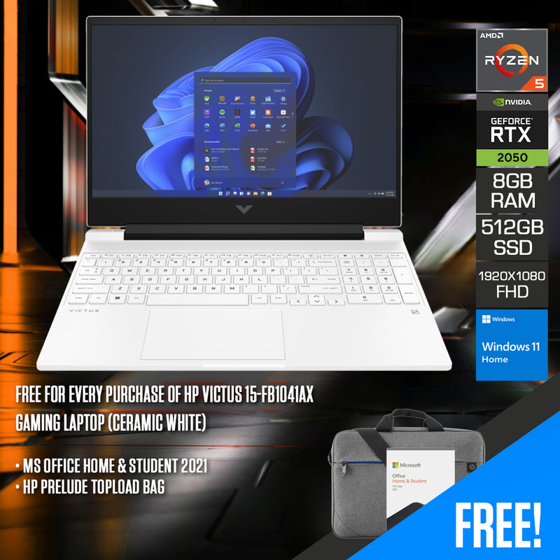 HP Victus 15-FB1041AX Gaming Laptop (Ceramic White) | DataBlitz