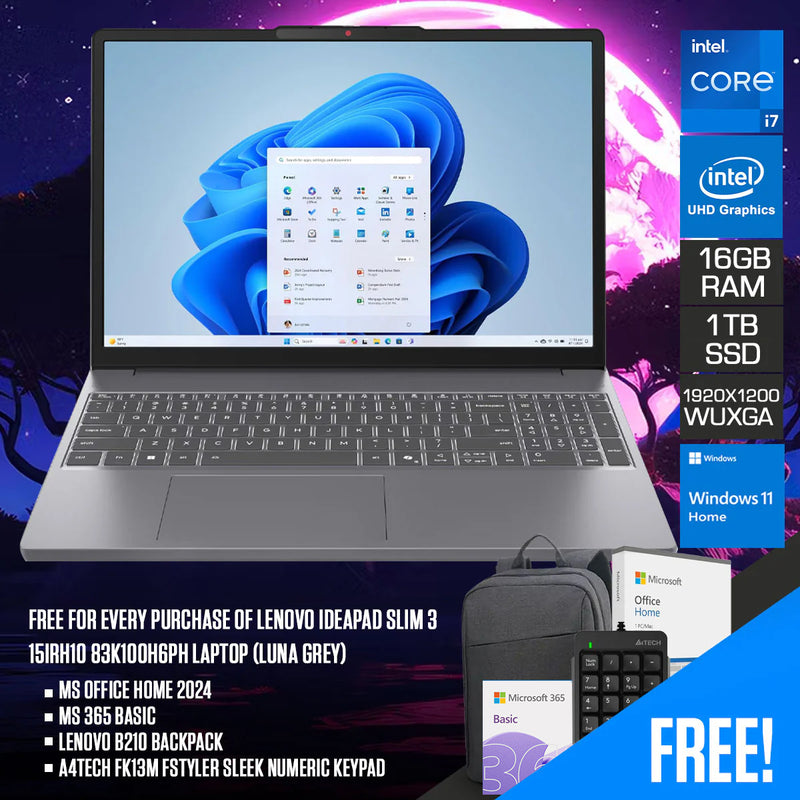 Lenovo IdeaPad Slim 3 15IRH10 83K100H6PH Laptop (Luna Grey)