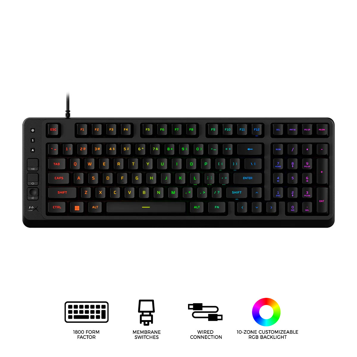 HyperX Eve 1800 Customizable RGB Profiles Wired Mechanical Gaming Keyboard (Black)