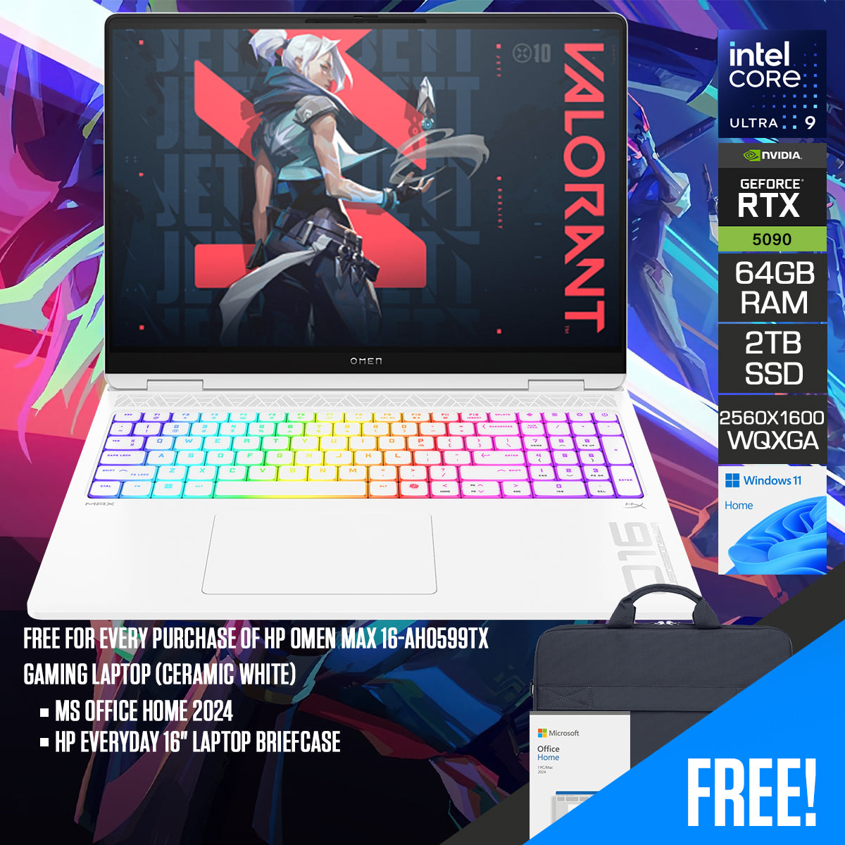 HP Omen Max 16-ah0599TX Gaming Laptop (Ceramic White) | DataBlitz
