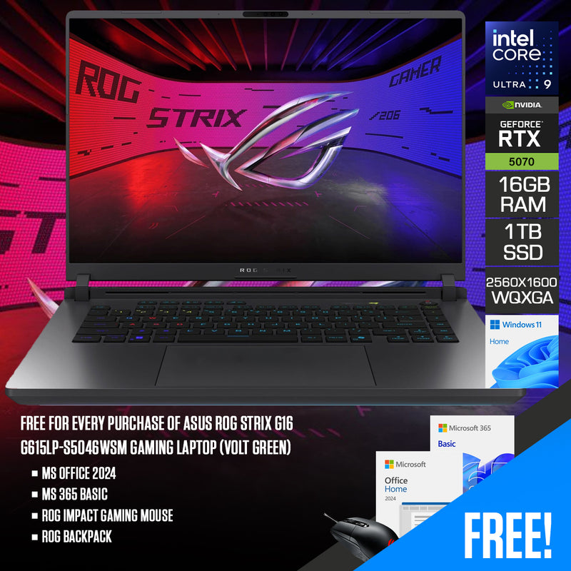 Asus ROG Strix G16 G615LP-S5046WSM Gaming Laptop (Volt Green)