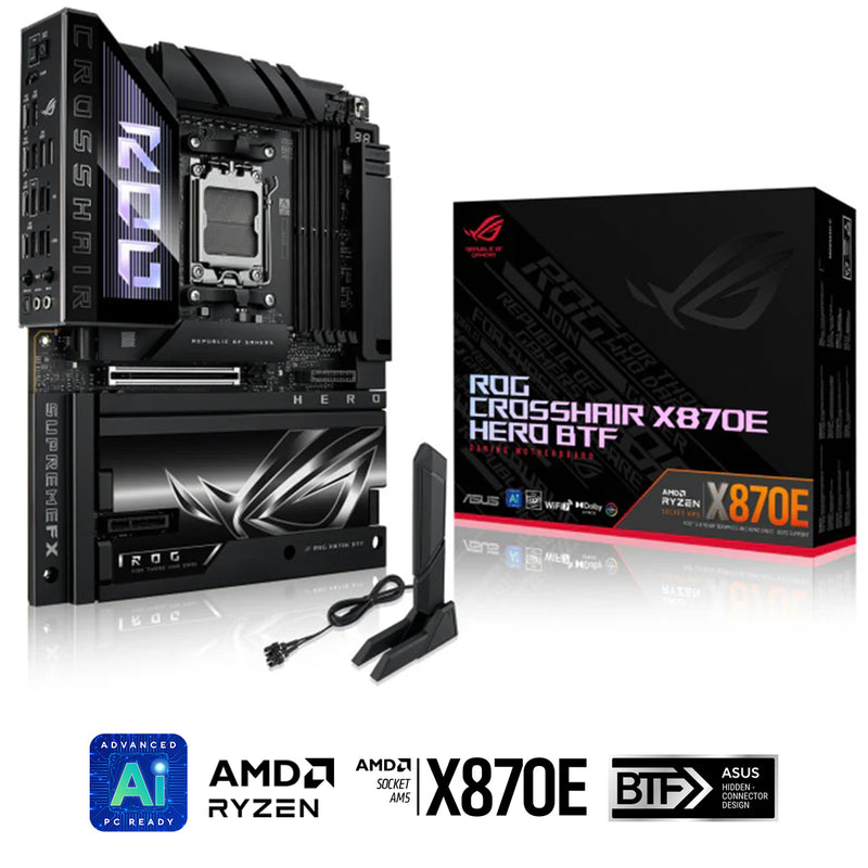 Asus ROG Crosshair X870E Hero BTF DDR5 Gaming Motherboard