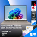 ASUS Zenbook A14 UX3407QA-SB465WSM Laptop (Zabriskie Beige) | 14" WUXGA (1920x1200) IPS | Snapdragon X X1 26 100 | 16GB RAM | 1TB SSD | Qualcomm Adreno GPU | Windows 11 Home | MS Office Home 2024 + MS 365 Basic + Sleeve