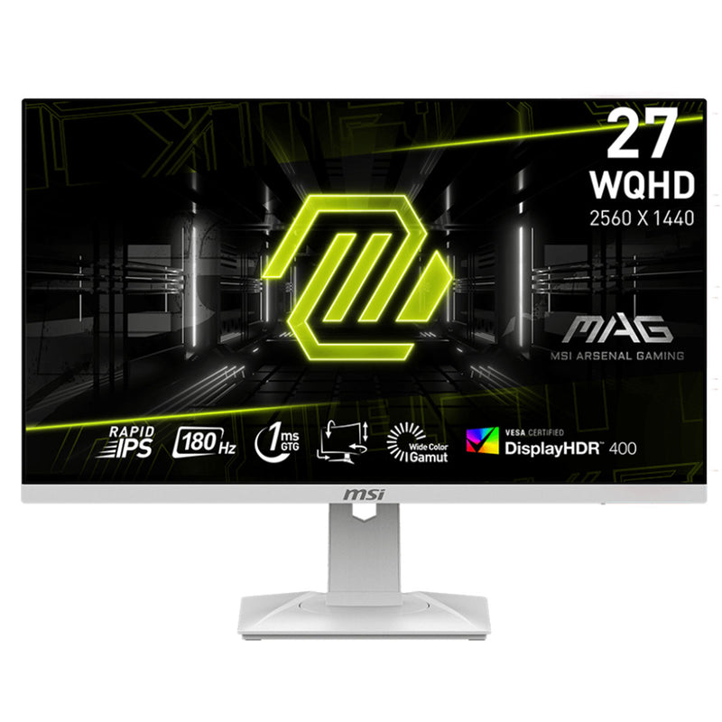 MSI MAG 274QRFW 27" WQHD (2560x1440) 180Hz 1ms GTG Rapid IPS Gaming Monitor (White) | DataBlitz