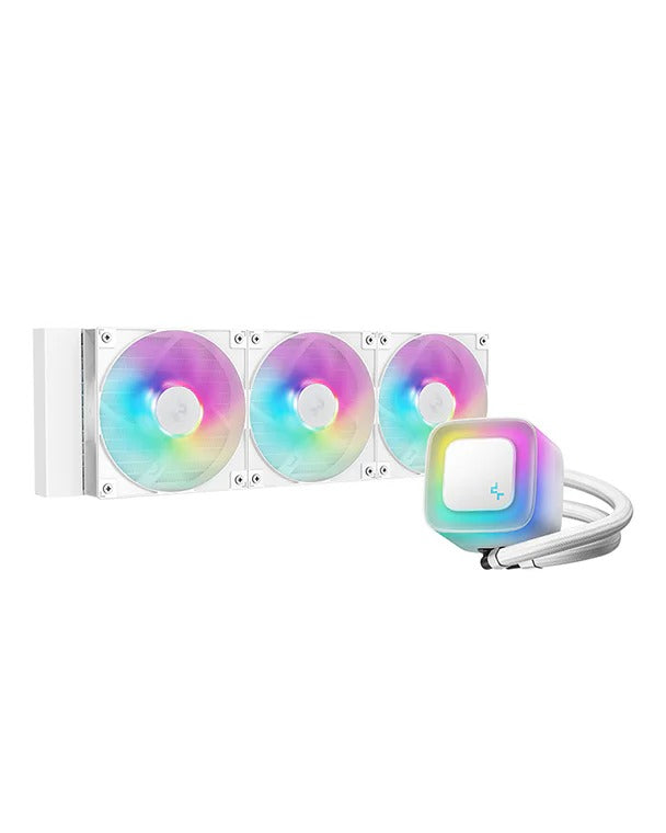 Deepcool LE360 WH V2 ARGB 360mm Liquid CPU Cooler (White) (R-LE360-WHAMMN-G-2)