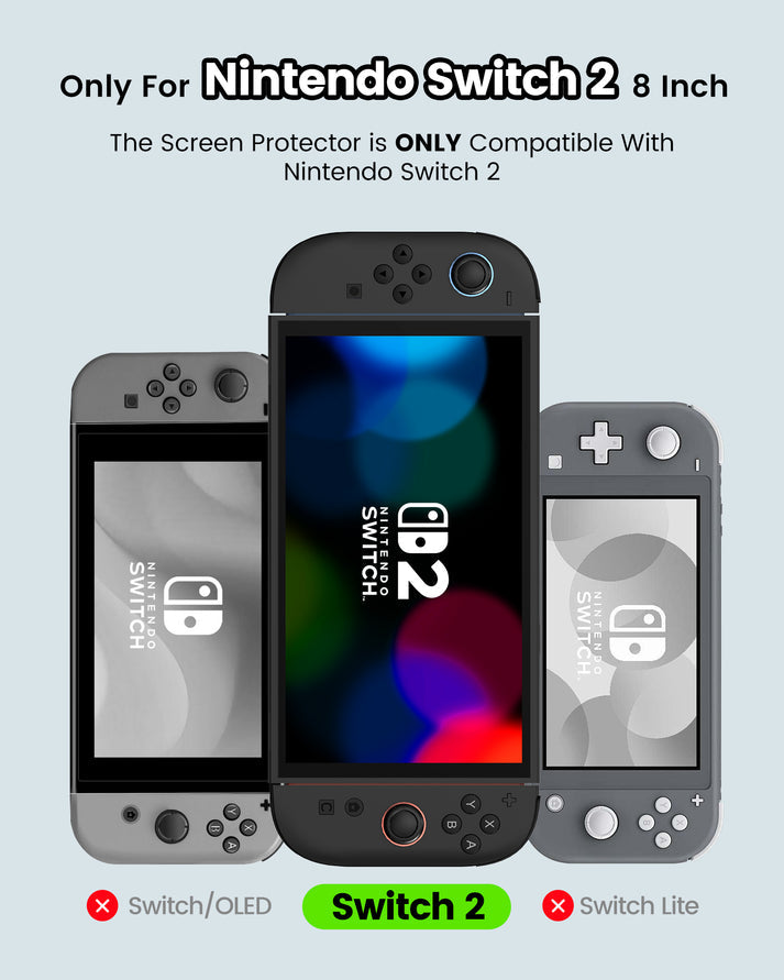 Transnovo Tempered Glass HD Screen Protector 2-Pack for Nintendo Switch 2 (NS2-SP04)