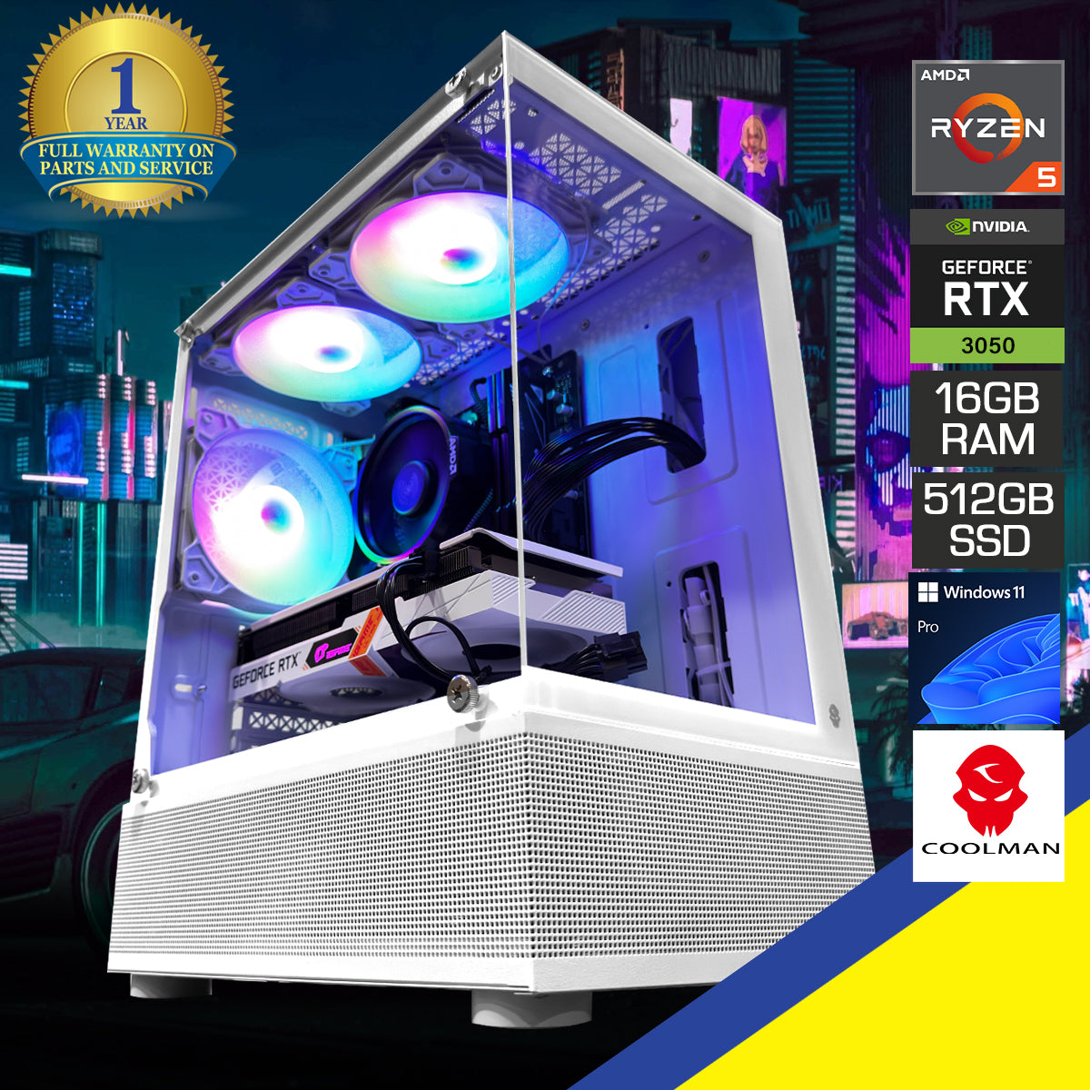 Alpha Reyna White Desktop Gaming PC