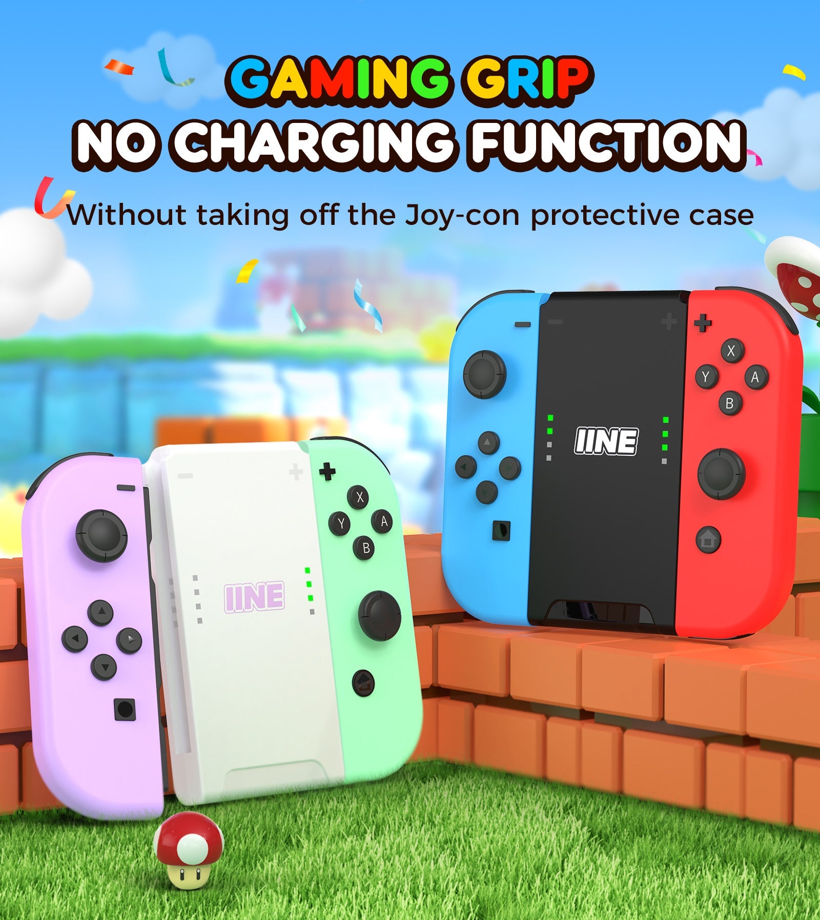 IINE JoyCon Grip for Switch (White) (L995)