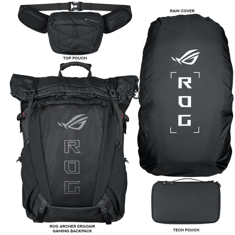 best backpack for asus rog laptop 16" Premium Backpack, Lightweight & Water Repellent Material, Black/Dark Grey : Electronics Made of high ROG Ranger BP1500 Gaming Backpack