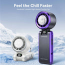 Vention Handheld Foldable High-Speed Cooling Fan (White, Black/Purple) (PBCW0, PBDV0)