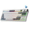 Royal Kludge RK-S85 Tri-Mode RGB 85 Keys Hot Swappable Mechanical Keyboard White Night