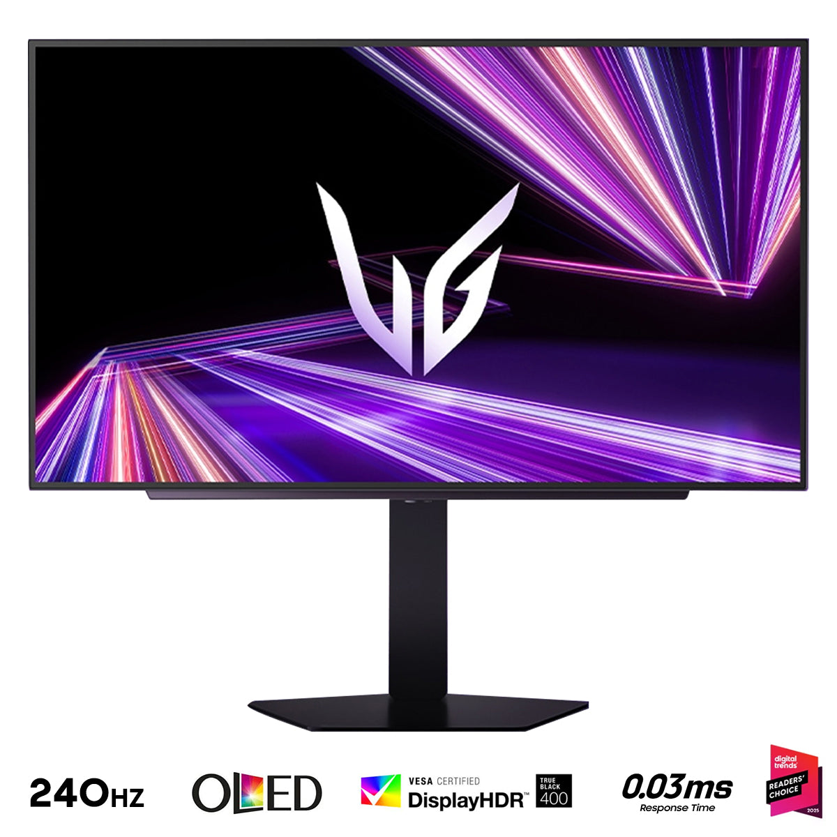 LG UltraGear 27GX704A-B 27" OLED (2560x1440) QHD 240Hz 0.03MS GTG Gaming Monitor with Tilt, Height, Swivel & Pivot Adjustment