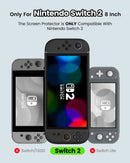 Transnovo Tempered Glass HD Screen Protector 2-Pack with Easy Alignment Black Frame for Nintendo Switch 2 (NS2-SP01)