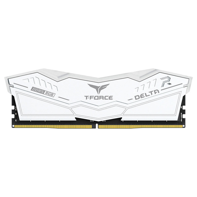Teamgroup T-Force Delta RGB 32GB (2x16GB) DDR5 Gaming Desktop Memory (White) | DataBlitz