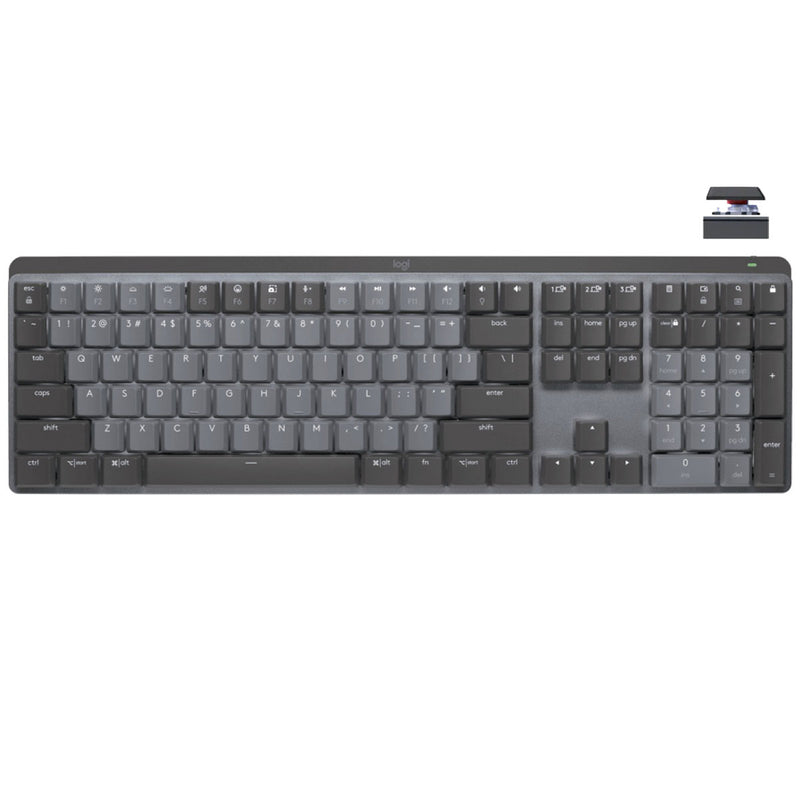 Logitech MX Mechanical Wireless Illuminated Performance Keyboard (Tactile Quiet, Linear, Clicky)