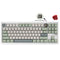 Ajazz QS87 Max RGB Tri-Mode 87-Keys Aluminum CNC Case Hot-Swappable Mechanical Keyboard (Cyan/White/Blue) (Flame Red V2 Switch)