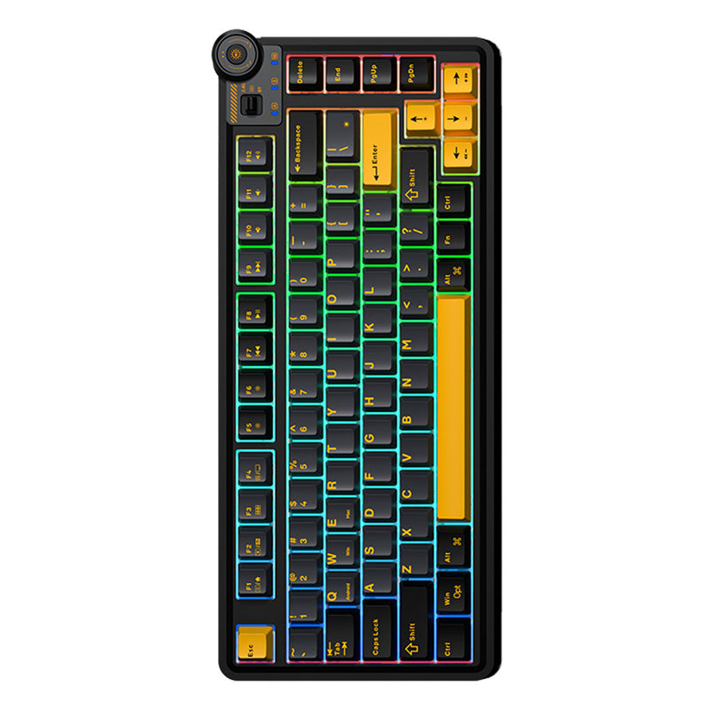 Aula AU75 3-in-1 Hot-Swap RGB Gasket Mechanical Gaming Keyboard with Multi-Function Knob