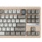 Ajazz QS87 Max RGB Tri-Mode 87-Keys Aluminum CNC Case Hot-Swappable Mechanical Keyboard (Grey/White) (Flame Red V2 Switch)
