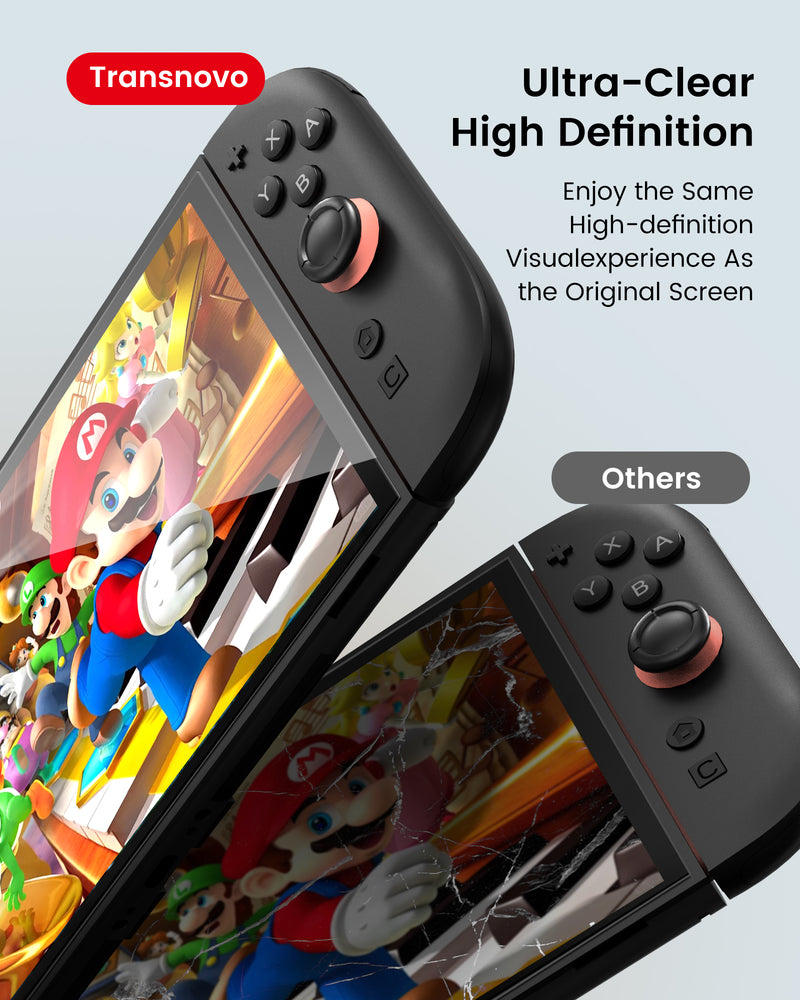 Transnovo Tempered Glass HD Screen Protector 2-Pack with Easy Alignment Black Frame for Nintendo Switch 2 (NS2-SP01)
