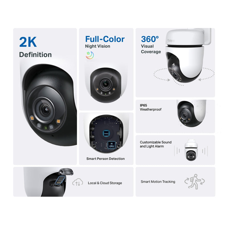 TP-Link Tapo C510W 2K 3MP Outdoor Pan/Tilt Security Wifi Camera